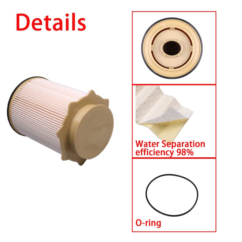 CARMOCAR Fuel Filter Water Separator Set replacement for 2013-2018 Dodge Ram 6.7L Cummins 2500 3500 4500 5500 Turbo Diesel Engines Replaces 68197867AA 68157291AA - Image 5